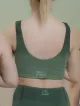reversible crop tank . tie dye green
